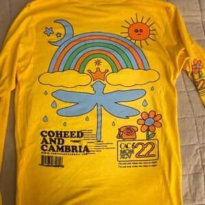 Coheed and Cambria 2022 yellow band tee tour shirt